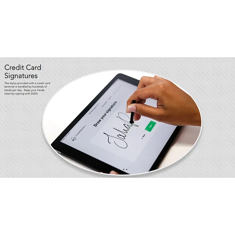 A disposable stylus reduces direct contact with the electronic screen to reduce the risk of bacterial infection from the screen