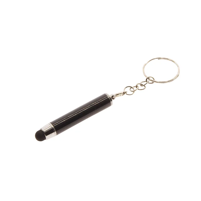 A portable stylus with a key chain reduces contact with bacteria on the electronic screen and is compatible with all screens
