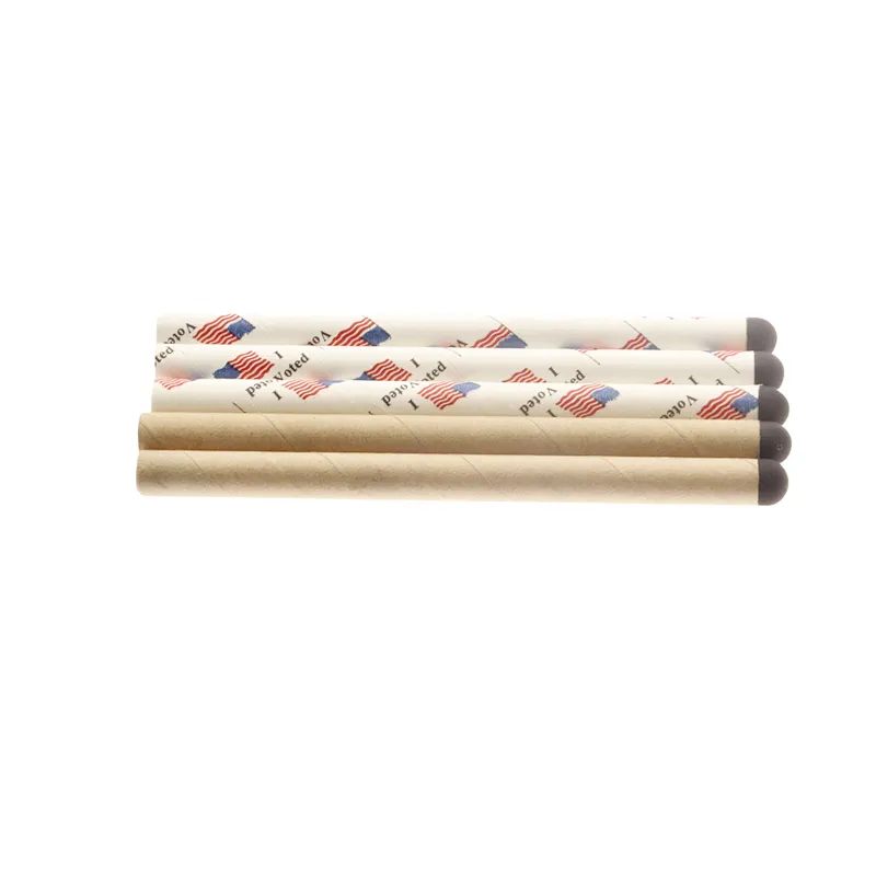 A one-time use disposable stylus constructed with eco-friendly material that functions with all capacitive touch screens and physical buttons.