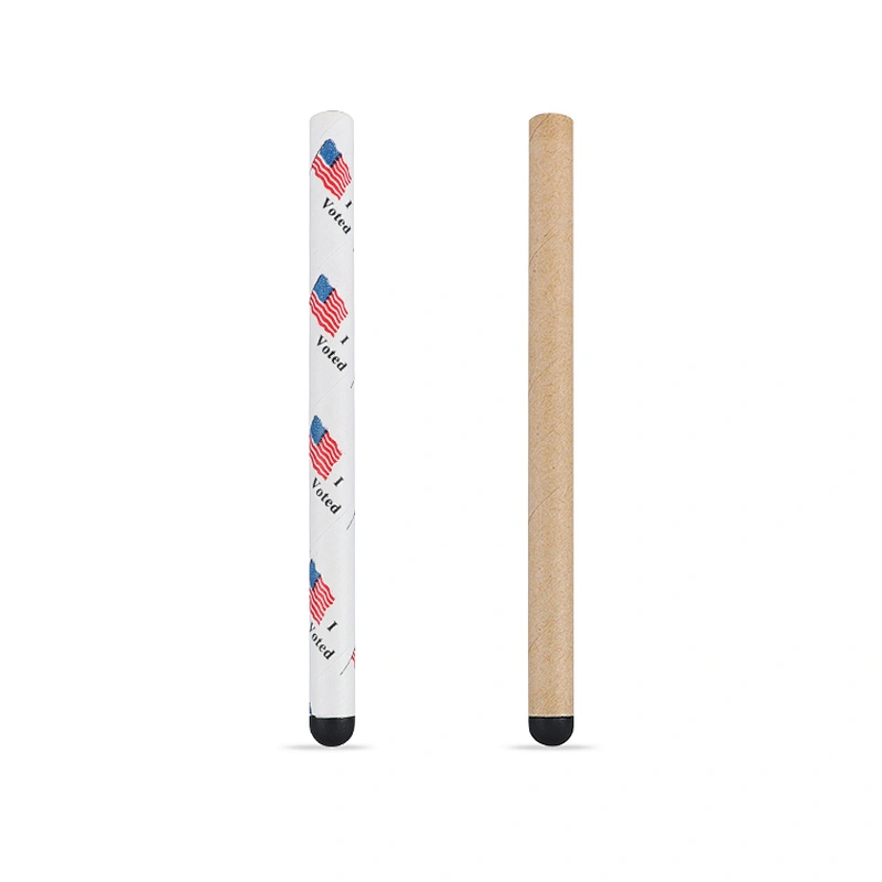 A one-time use disposable stylus constructed with eco-friendly material that functions with all capacitive touch screens and physical buttons.