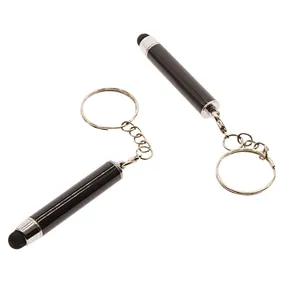 A portable stylus with a key chain reduces contact with bacteria on the electronic screen and is compatible with all screens
