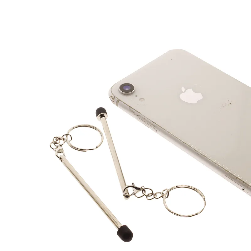 Stylus pen with key ring This personal protective equipment (PPE) for the public provides a touch-free solution for various public surfaces.