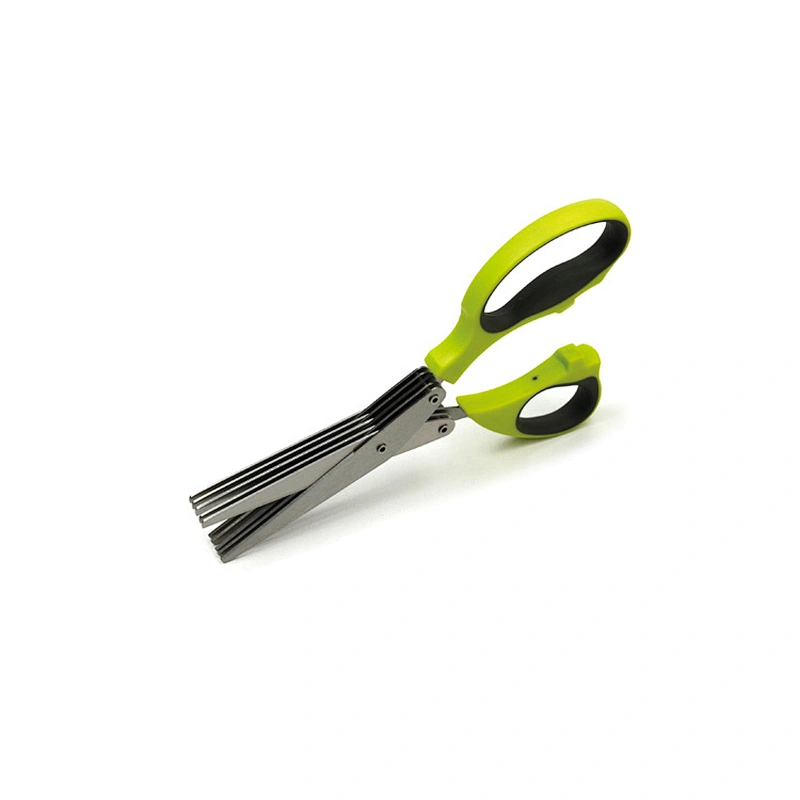 Kitchen Scissors with 5 Blade Herb Scissors and Soft Grip Rubber Handles