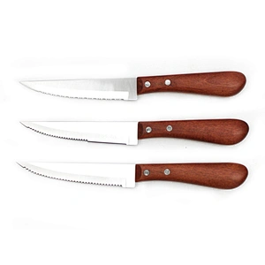 Wood handle Steak Knife for Chef Commercial Kitchen and Great For BBQ