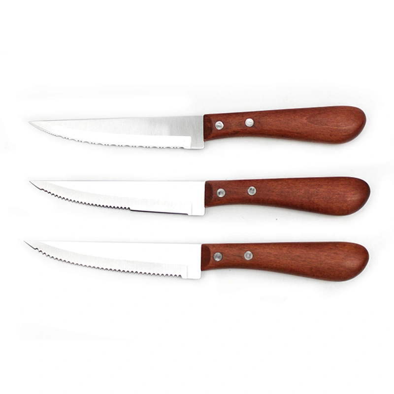 Wood handle Steak Knife for Chef Commercial Kitchen and Great For BBQ