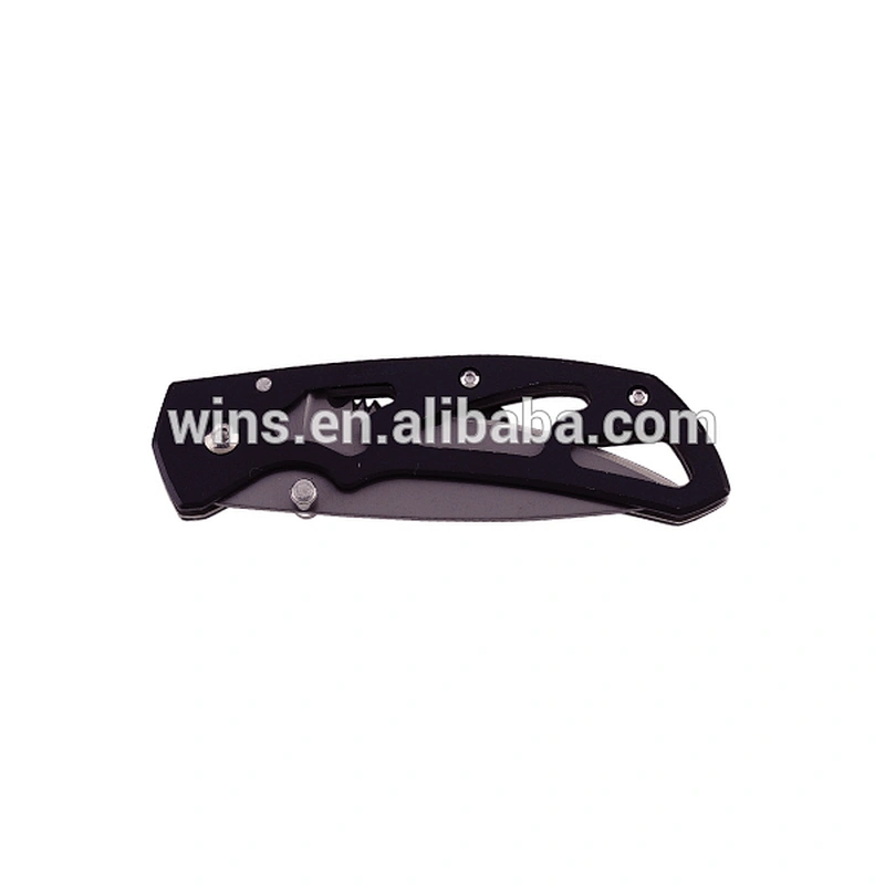 Outdoor tools of single blade folding knife with Aluminum handle