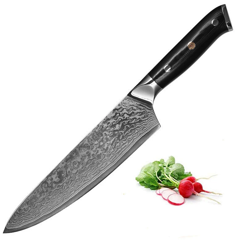 Good Pattern damascus Kitchen Knife chef knife with Ergonomic G10 Handle