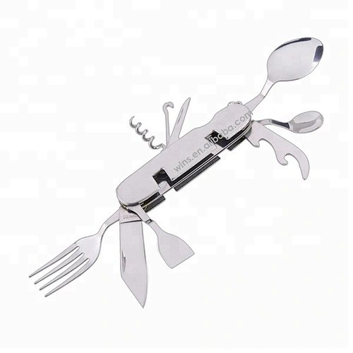 Detachable Multi-Functional Camping Cutlery knife spoon and fork Set