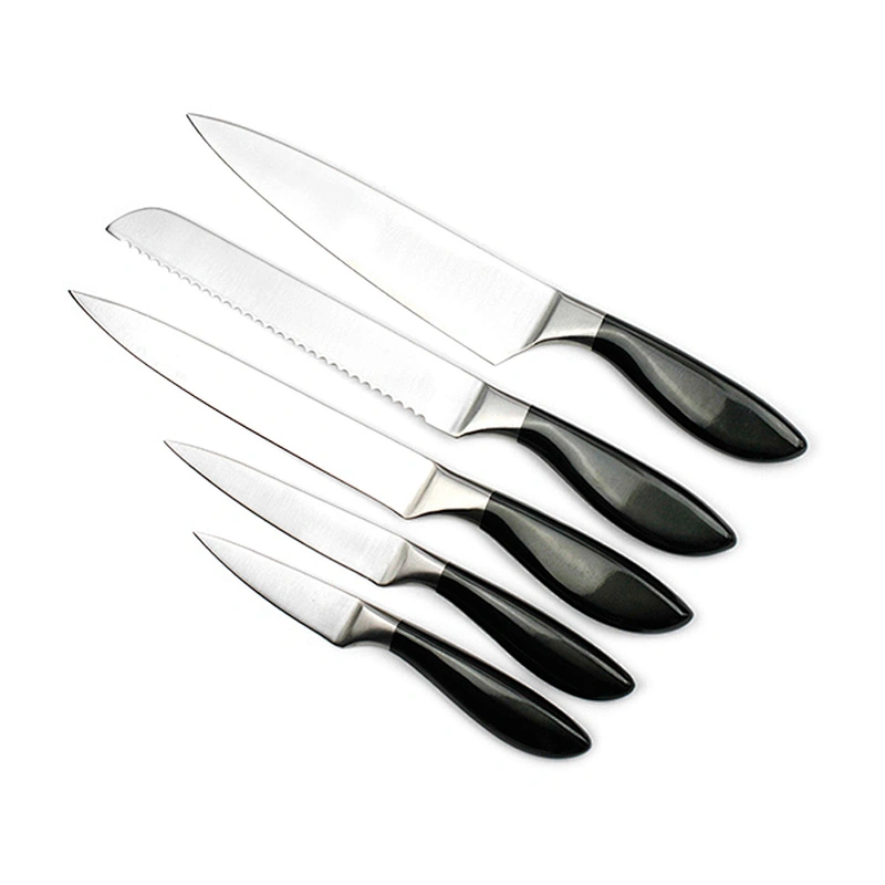 Professional High Quality 5 pcs Stainless Steel Kitchen Knife Set With Hollow Handle