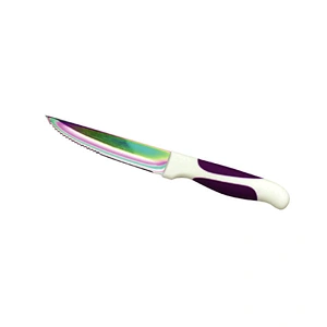 Kitchen Steak knife with coated Titanium blade