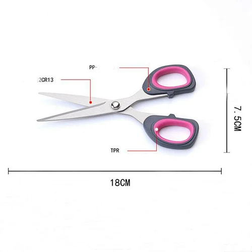 Amazon hot sale stainless steel blade soft handle office scissors