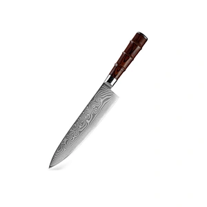 Low MOQ OEM 8 inch professional stainless steel kitchen chef knife with wood handle
