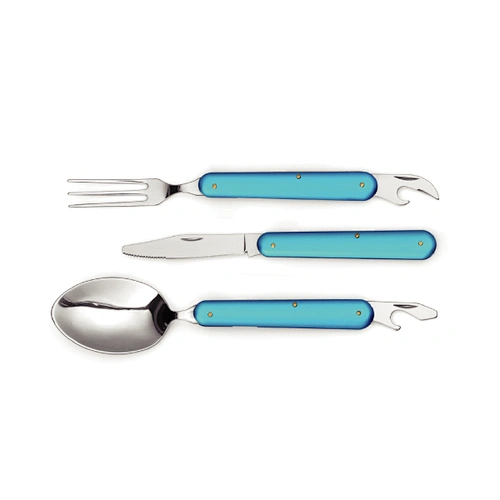 Travel Camping Cutlery 3 Pieces Stainless Steel Flatware Set passed the Food Test