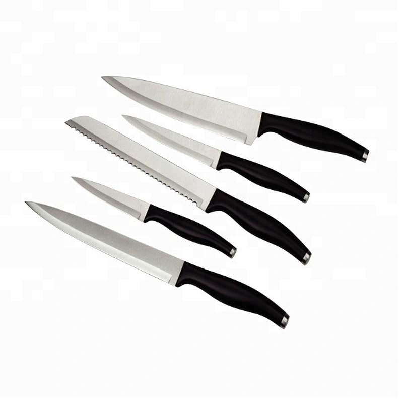 Dishwasher safe stainless steel 5 PCS Kitchen Knives Set with ABS Handle