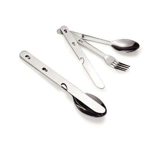 Detachable Stainless Steel Travel camping Cutlery Set knife and Spoon and Fork Set