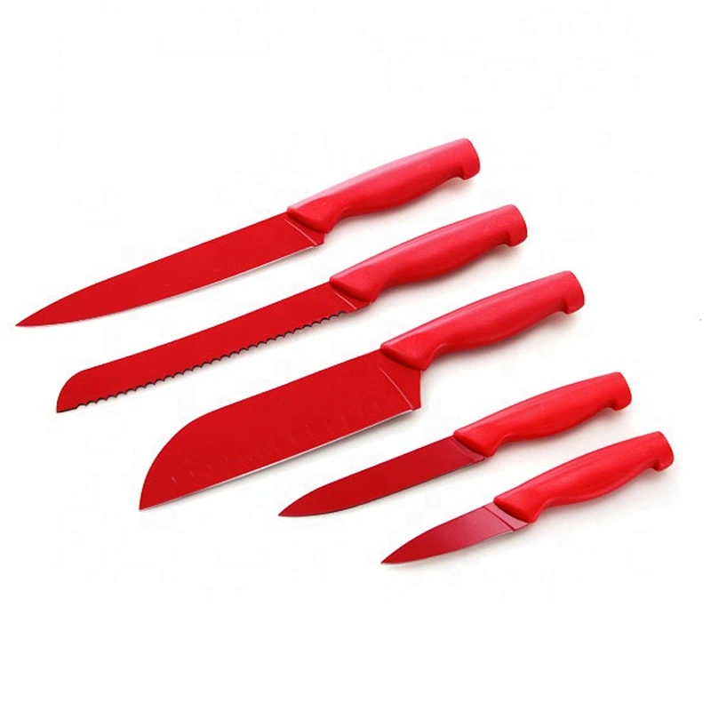 Rust resistant Stainless Steel Material with Non-Stick Coating kitchen knife set