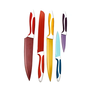 5pcs Kitchen Knife Set Color Coded blades with Paint spraying blade