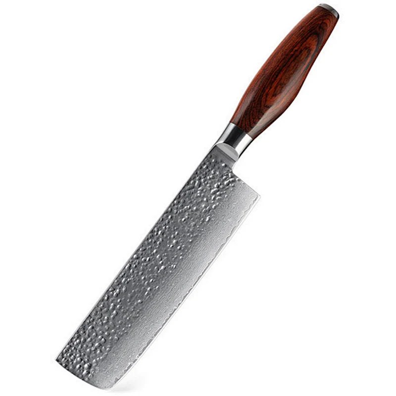 Wholesales 7 inch 9cr18mov stainless Steel Chef Kitchen cleaver Knife with pakka wood handle