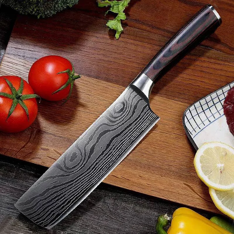 Amazon hot sale Kitchen Cleaver Butcher knife  with pakka wood  Handle