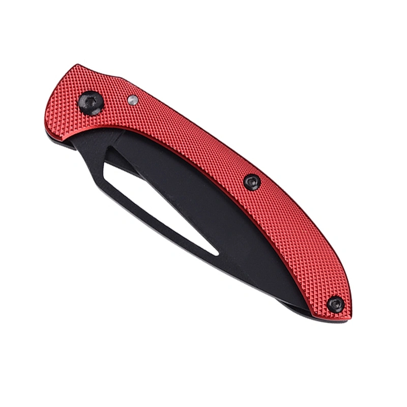 Custom Logo pocket folding camping knife with Aluminum handle