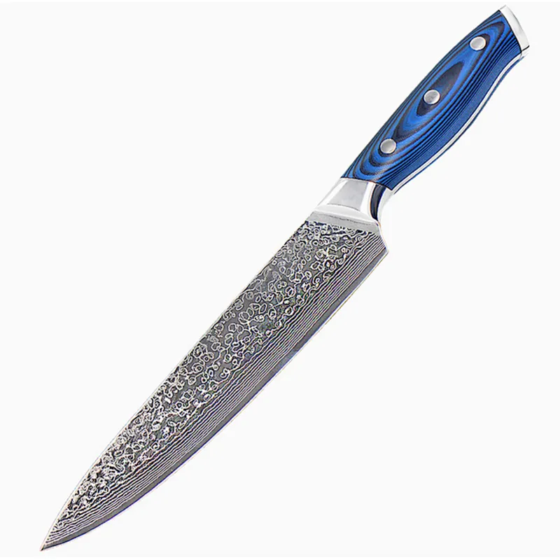 Excellent Quality G10 Handle Damascus Steel Kitchen Knife