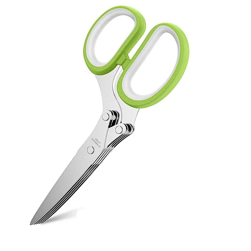 Multi stainless steel 5 Blades Herb Scissors with soft handle