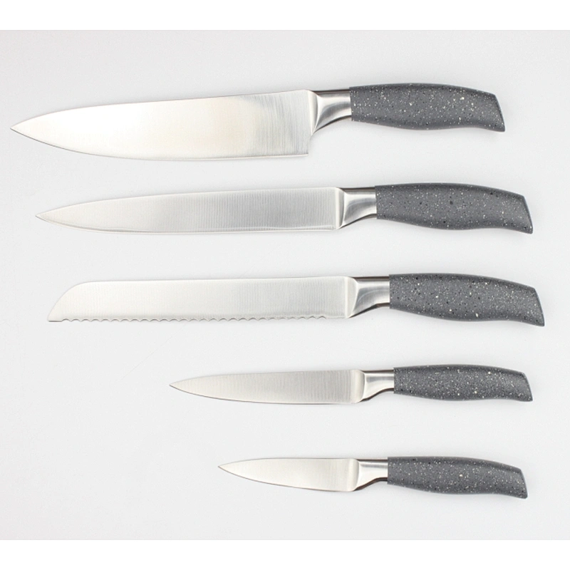 Manufacturer Kitchen stainless steel 5pcs kitchen knife set with hollow handle