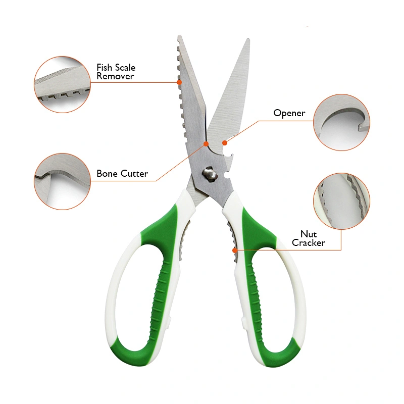 Heavy Duty Food Shears stainless steel Multi detachable kitchen scissors