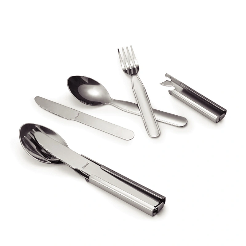 Portable Detachable Stainless Steel 3 pcs Camping Travel Cutlery Set