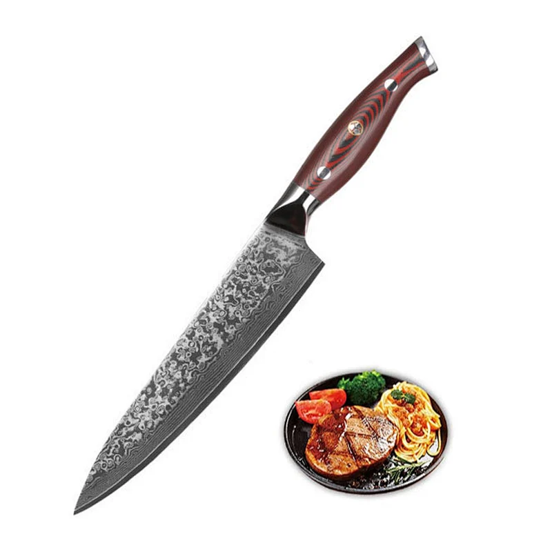 Damascus Chef Knife 8 Inch Professional Super Steel VG10 High Carbon Stainless Damascus Steel Knife