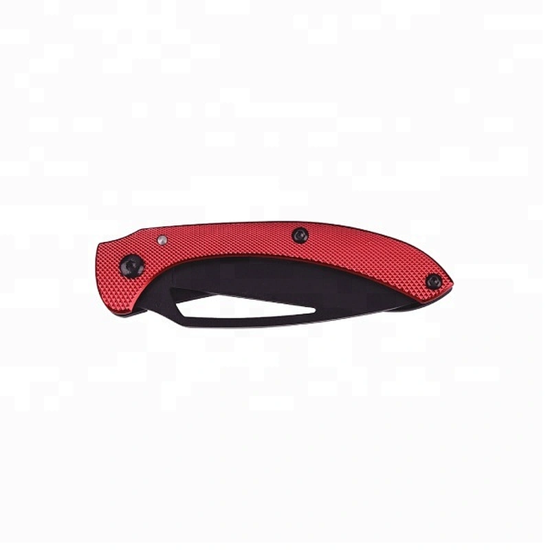 Custom Logo pocket folding camping knife with Aluminum handle