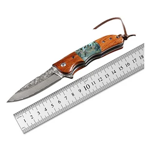 VG-10 handle with Damascus steel blade folding pocket knife sale