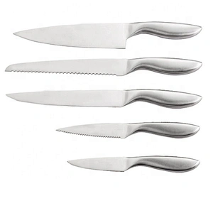 Professional High Quality 5 pcs Stainless Steel Kitchen Knife Set With Hollow Handle