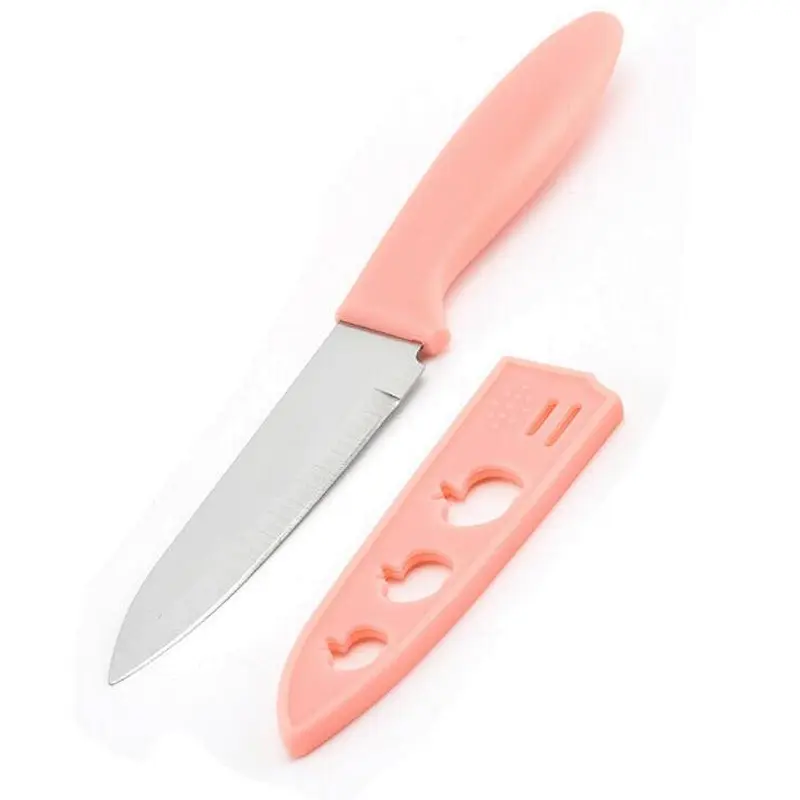 4.5 inch gifts colorful stainless steel vegetables paring fruit knife with PP handle