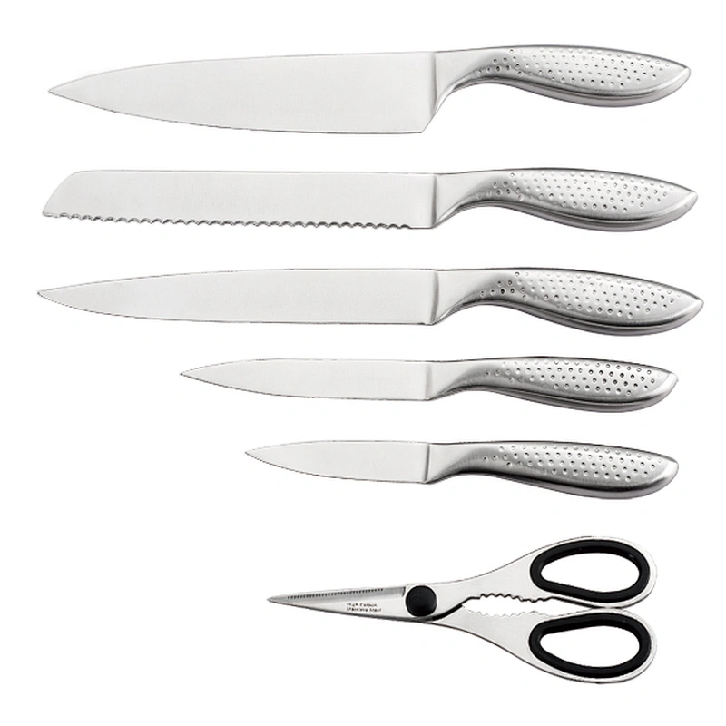 6pcs stainless steel hollow handle kitchen knife set