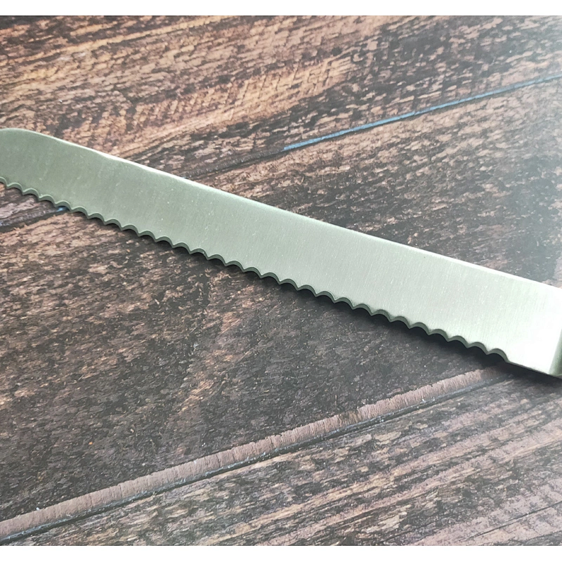 Stainless steel Kitchen knife 8 inch bread knife with Rubber spraying handle