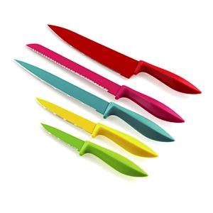 Low price Colorful 5pcs Kitchen Knife Set