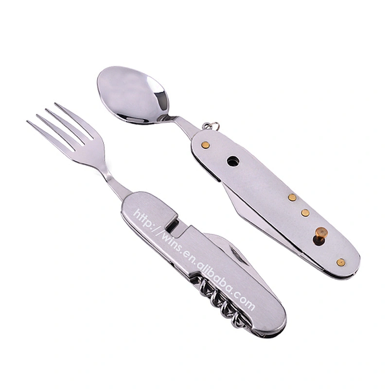 Detachable Camping Cutlery set Flatware Tableware Pocket Utensils for Hiking Camping Travel Outdoor Random Color