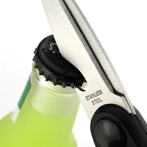 Super-sharp Stainless Steel Heavy Duty Multi Kitchen Shears with opener on the blade