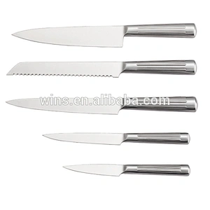 Classical 5 pcs Kitchen stainless steel Kitchen knife set with hollow handle