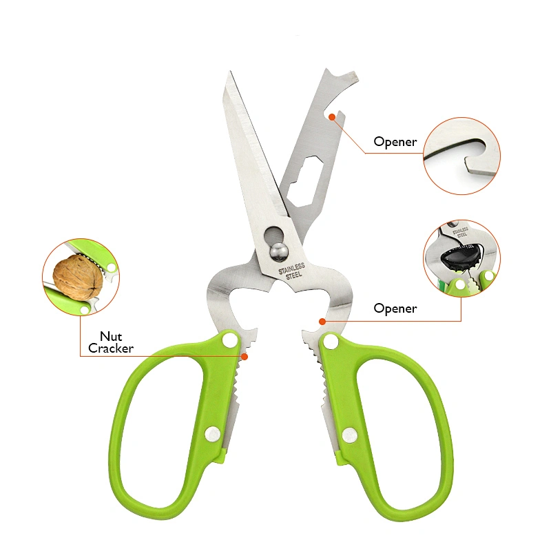 Detachable Multifunction stainless steel kitchen scissors