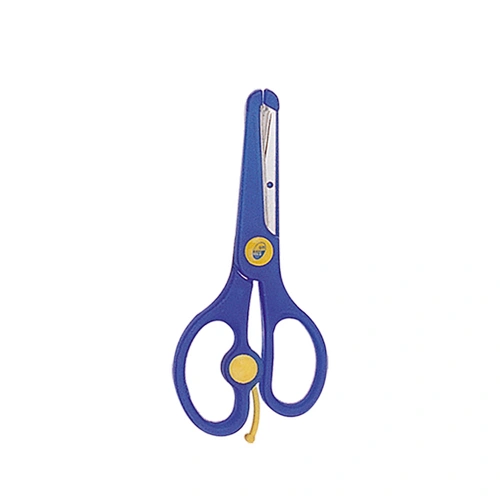 Stainless steel student scissors with anti-slip soft grip scissors