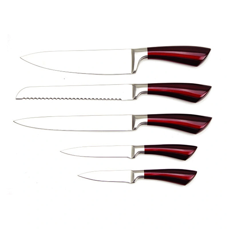 Superior high carbon stainless steel blades for 5pcs Kitchen Knife Set