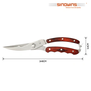 Wood handle Kitchen Shears Poultry Shears Cooking Scissors