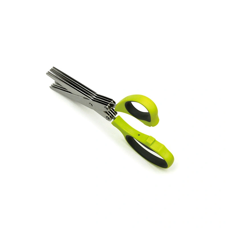 Kitchen Scissors with 5 Blade Herb Scissors and Soft Grip Rubber Handles