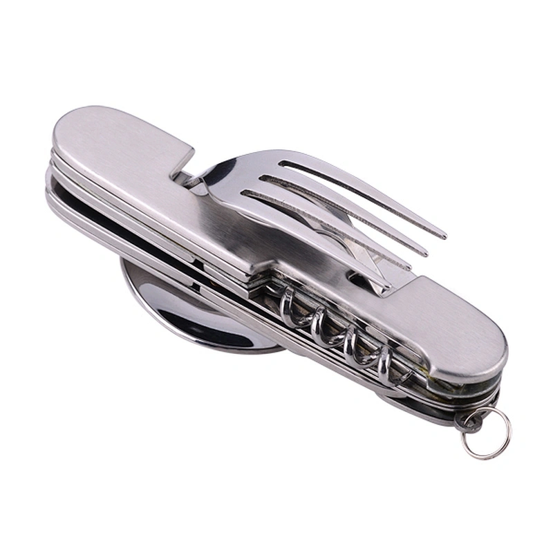 Detachable Camping Cutlery set Flatware Tableware Pocket Utensils for Hiking Camping Travel Outdoor Random Color