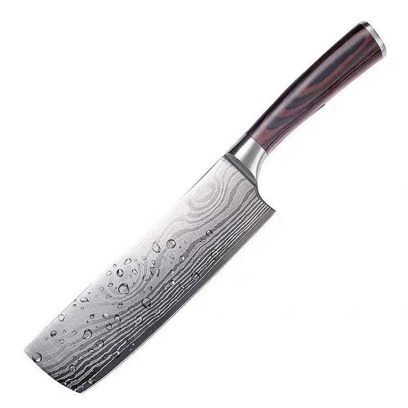 Amazon hot sale Kitchen Cleaver Butcher knife  with pakka wood  Handle