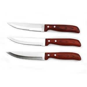 High rust resistance 3pcs Steak Knife set with different Serrated available