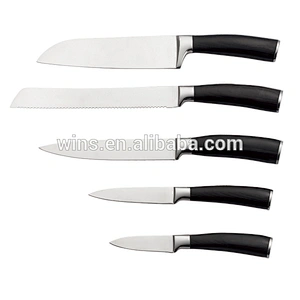 Top Quality Pakka wood handle 3CR13 stainless steel kitchen knife set