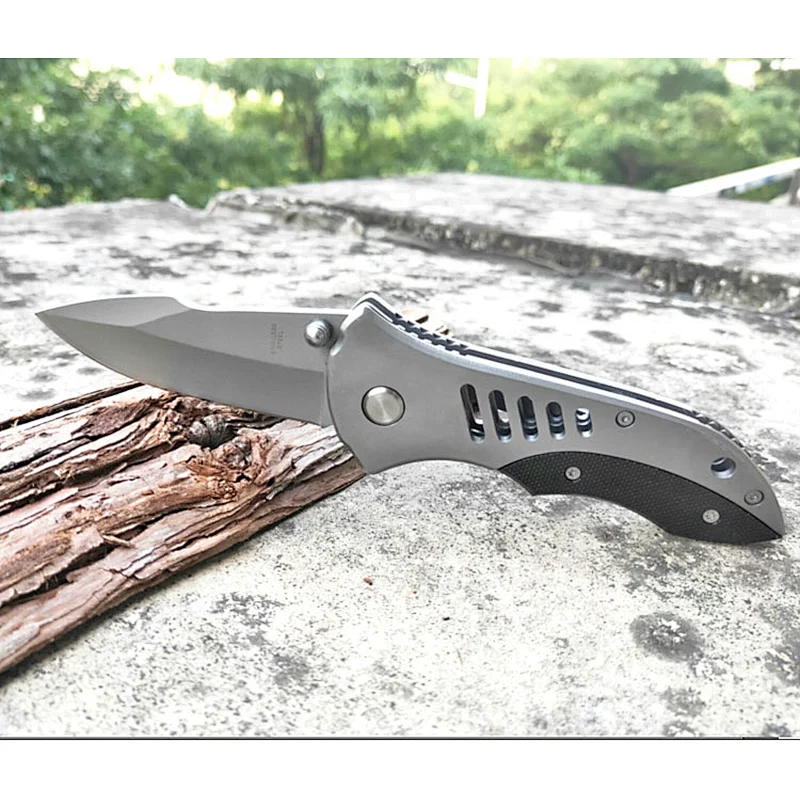 New design powerful Outdoor foldable stainless steel folding pocket knife